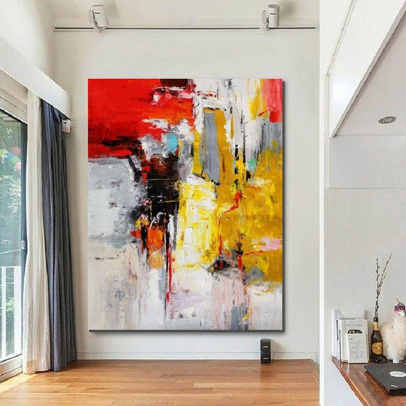 Landscape Acrylic Art, Large Abstract Painting for Living Room, Origin –  artworkcanvas