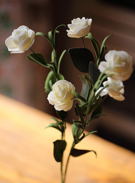 Flower Arrangement Ideas for Living Room, White Camellia Flowers, Modern Artificial Flowers for Home Decoration, Simple Artificial Floral for Bedroom-Art Painting Canvas