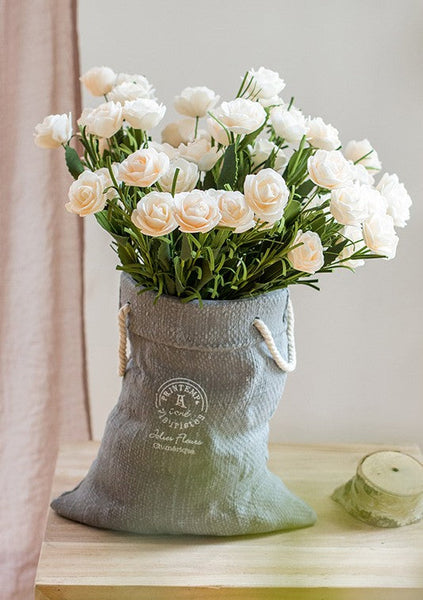 Flower Arrangement Ideas for Living Room, White Camellia Flowers, Modern Artificial Flowers for Home Decoration, Simple Artificial Floral for Bedroom-Art Painting Canvas