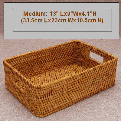 Woven Storage Baskets, Rectangular Storage Baskets, Rattan Storage Basket for Shelves, Kitchen Storage Baskets, Storage Baskets for Bathroom-Art Painting Canvas