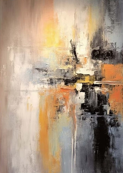 Heavy Texture Painting, Bedroom Abstract Paintings, Large Acrylic Canvas Paintings, Simple Wall Art Ideas, Modern Abstract Painting-Art Painting Canvas