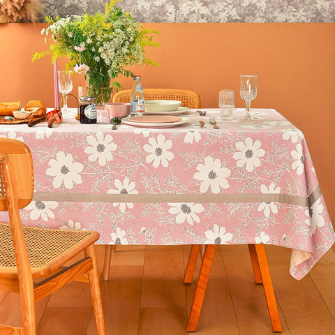 Kitchen Rectangular Table Covers, Square Tablecloth for Round Table, Modern Table Cloths for Dining Room, Farmhouse Cotton Table Cloth, Wedding Tablecloth-Art Painting Canvas