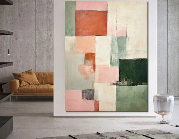 Modern Abstract Art for Bedroom, Hand Painted Wall Painting, Abstract Acrylic Wall Painting, Extra Large Paintings for Living Room, Simple Painting Ideas-Art Painting Canvas