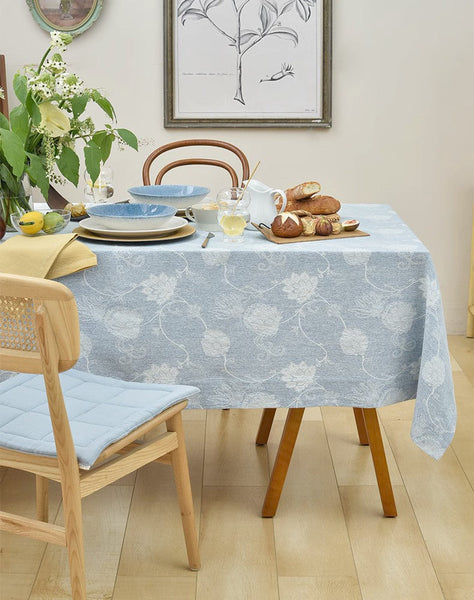 Country Farmhouse Tablecloth, Square Tablecloth for Round Table, Rustic Table Covers for Kitchen, Large Rectangle Tablecloth for Dining Room Table-Art Painting Canvas