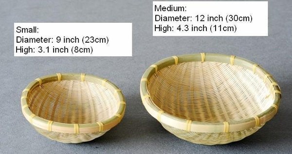 Natural Bamboo Baskets, Kitchen Storage Baskets, Farmhouse Storage Basket, Hand Woven Storage Baskets, Snacks Basket, Set of 3-Art Painting Canvas