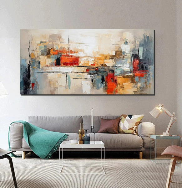 Original Abstract Art, Hand Painted Canvas Art, Modern Paintings for Living Room, Canvas Paintings for Bedroom, Heavy Texture Paintings-Art Painting Canvas