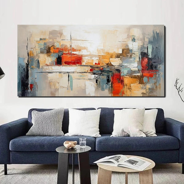 Original Abstract Art, Hand Painted Canvas Art, Modern Paintings for Living Room, Canvas Paintings for Bedroom, Heavy Texture Paintings-Art Painting Canvas