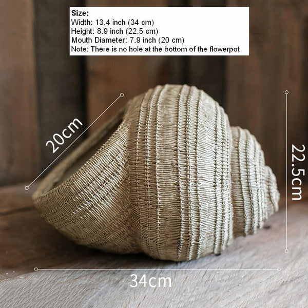 Snail Flowerpot for Garden Decoration, Cute Snail Statues, Garden Animal Statues, Unique Modern Garden Sculptures, Creative Villa Outdoor Gardening Ideas-Art Painting Canvas