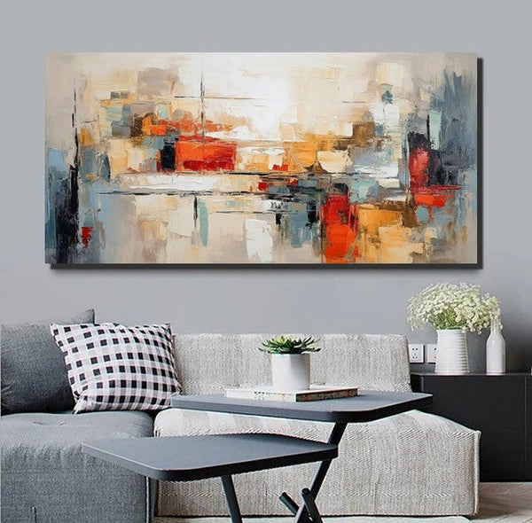 Original Abstract Art, Hand Painted Canvas Art, Modern Paintings for Living Room, Canvas Paintings for Bedroom, Heavy Texture Paintings-Art Painting Canvas