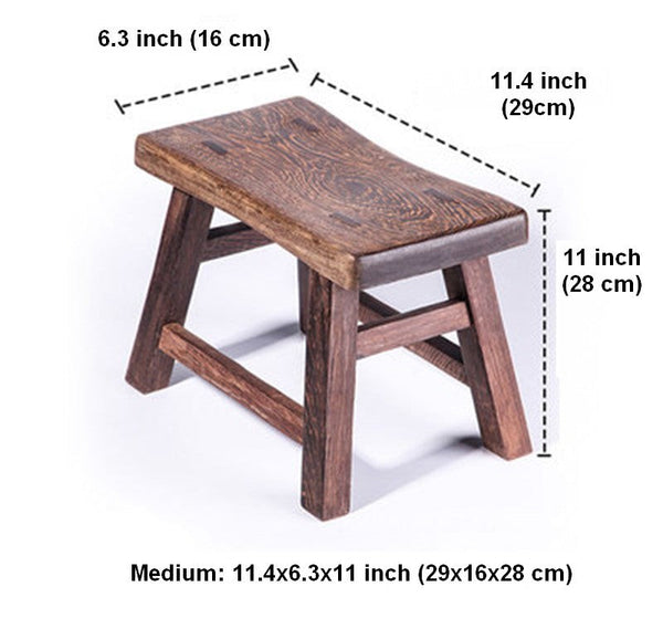 Wenge Wood Stool, Children's Wooden Stool, Shoe-changing Stool, Solid Wood low Stool, Sofa Stool, Dining Table Stool-Art Painting Canvas