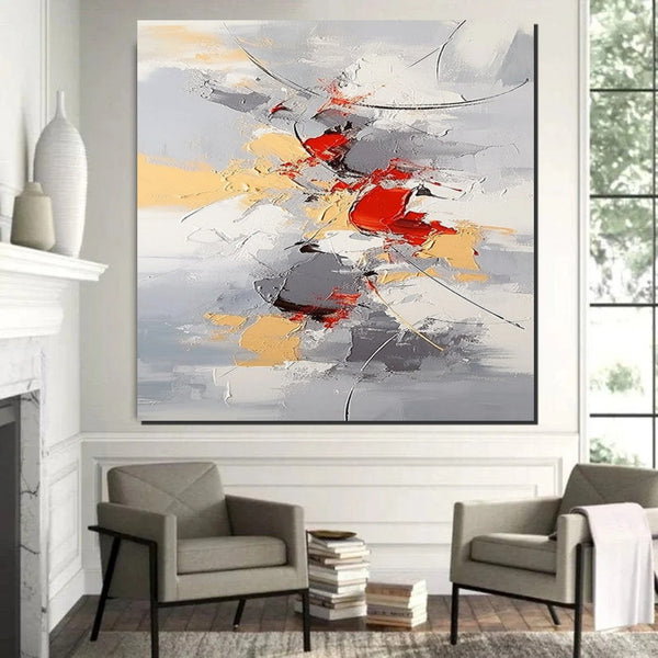 Canvas Paintings for Living Room, Large Wall Art for Bedroom, Simple Modern Art, Contemporary Art on Canvas, Hand Painted Heavy Texture Paintings-Art Painting Canvas