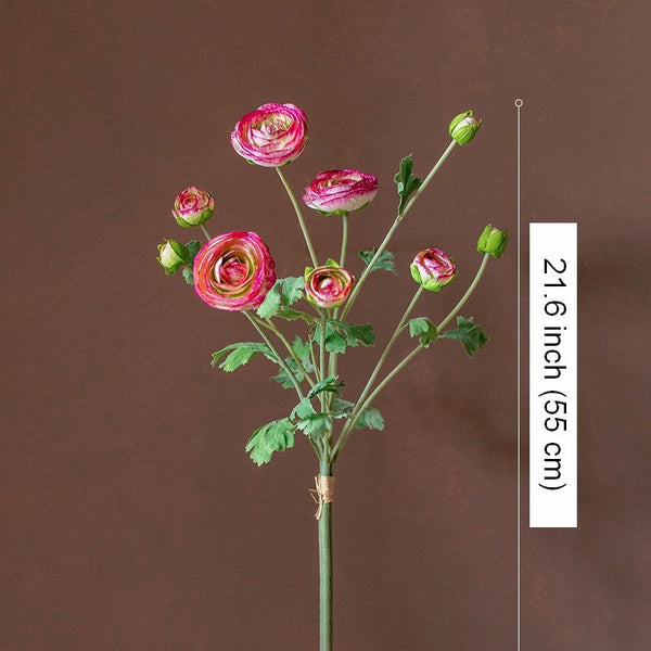 Flower Arrangement Ideas for Dining Room Table, Ranunculus Asiaticus Flowers, Simple Modern Floral Arrangement Ideas for Home Decoration, Spring Artificial Floral for Bedroom-Art Painting Canvas