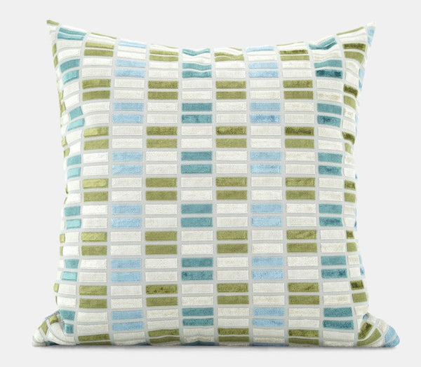 Modern Throw Pillows, Green Modern Sofa Pillows, Large Square Pillows, Decorative Pillows for Couch, Decorative Throw Pillows for Living Room Couch