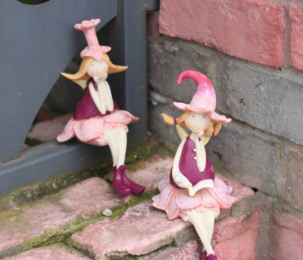 Lovely Flower Fairy Statue for Garden, Beautiful Cute Garden Courtyard Ornaments, Creative Villa Outdoor Decor Gardening Ideas, Unique Modern Garden Sculptures-Art Painting Canvas