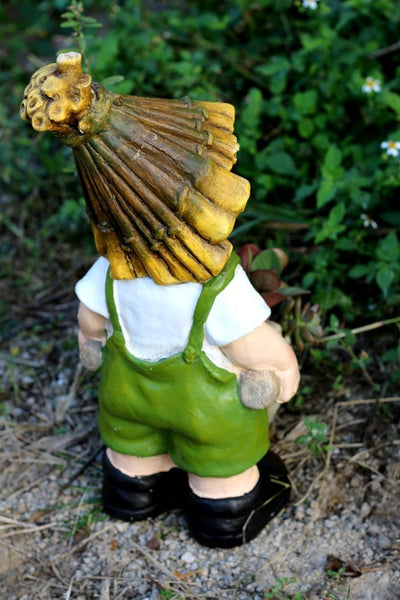 Large Boy Cart and Girl Carry Basket Statues, Flower Pot, Garden Courtyard Ornament, Gardening Ideas, House Warming Gift-Art Painting Canvas