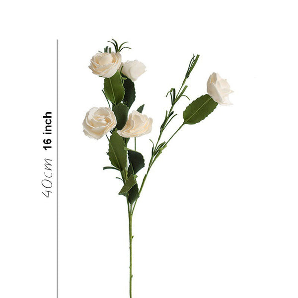 Flower Arrangement Ideas for Living Room, White Camellia Flowers, Modern Artificial Flowers for Home Decoration, Simple Artificial Floral for Bedroom-Art Painting Canvas