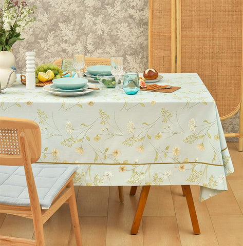 Farmhouse Table Cloth, Wedding Tablecloth, Large Rectangle Tablecloth for Dining Room Table, Rectangular Table Covers for Kitchen, Square Tablecloth for Coffee Table-Art Painting Canvas