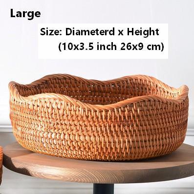 Woven Round Storage Baskets, Rattan Storage Baskets, Storage Baskets for Kitchen, Pantry Storage Baskets-Art Painting Canvas