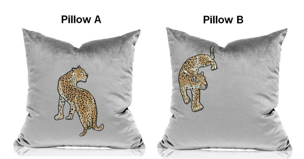 Cheetah Decorative Throw Pillows, Decorative Pillows for Living Room, Modern Sofa Pillows, Contemporary Throw Pillows-Art Painting Canvas