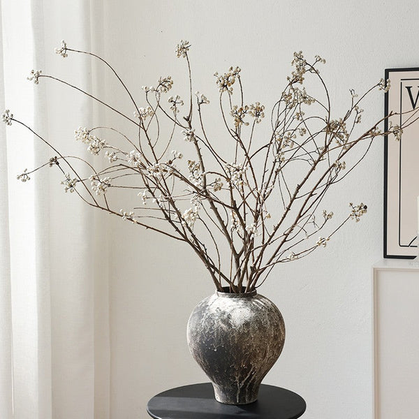 Dried Long Twigs, Dried Chinese Tallow Tree Twigs, Natural Decorations, Flower Arrangement, Handmade Artificial Flower, Natural Dried Branches-Art Painting Canvas