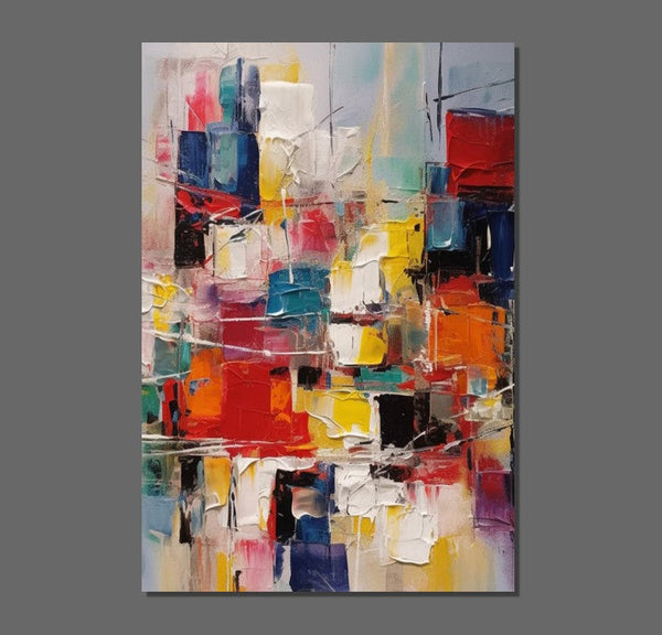 Hand Painted Canvas Art, Palette Knife Paintings, Modern Paintings for Living Room, Simple Painting Ideas for Bedroom-Art Painting Canvas