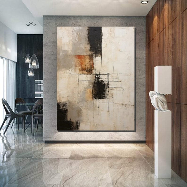 Hand Painted Wall Art Paintings, Modern Abstract Art for Dining Room, Extra Large Paintings for Living Room, Abstract Acrylic Painting-Art Painting Canvas