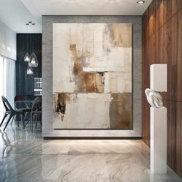 Modern Abstract Art for Dining Room, Extra Large Paintings for Living Room, Hand Painted Wall Art Paintings, Abstract Acrylic Painting-Art Painting Canvas