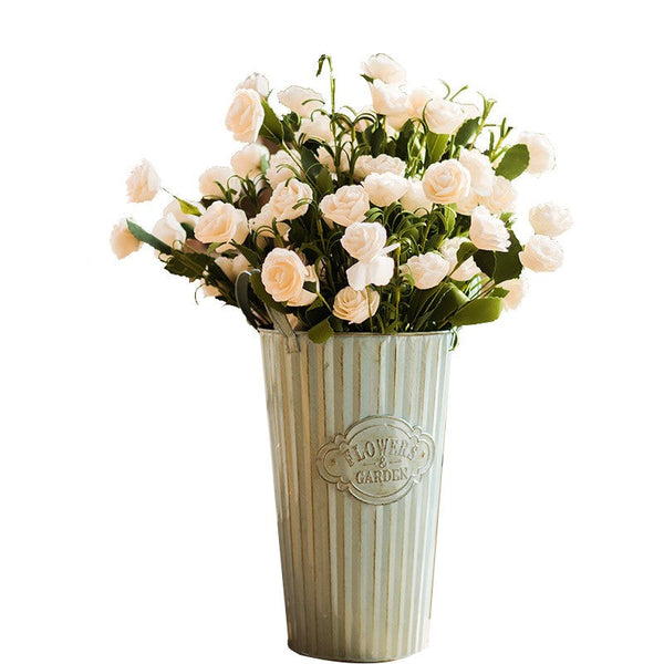 Flower Arrangement Ideas for Living Room, White Camellia Flowers, Modern Artificial Flowers for Home Decoration, Simple Artificial Floral for Bedroom-Art Painting Canvas