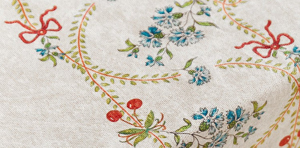 Spring Flower Table Covers for Round Table, Large Modern Rectangle Tablecloth for Dining Table, Farmhouse Table Cloth for Oval Table, Square Tablecloth for Kitchen-Art Painting Canvas