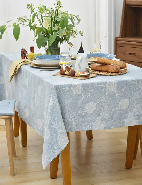 Country Farmhouse Tablecloth, Square Tablecloth for Round Table, Rustic Table Covers for Kitchen, Large Rectangle Tablecloth for Dining Room Table-Art Painting Canvas