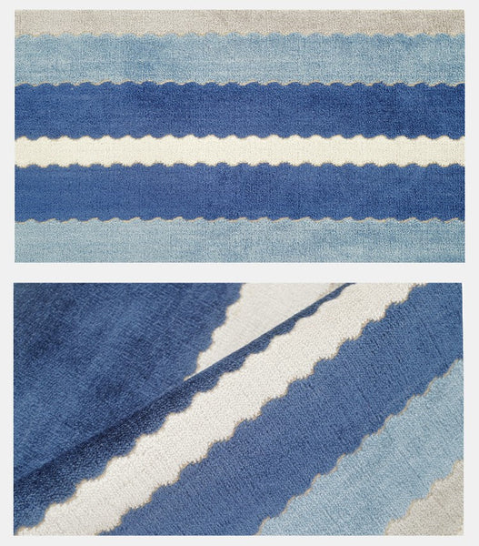 Contemporary Square Modern Throw Pillows for Couch, Large Abstract Blue Decorative Throw Pillows, Simple Throw Pillow for Interior Design, Modern Sofa Pillows