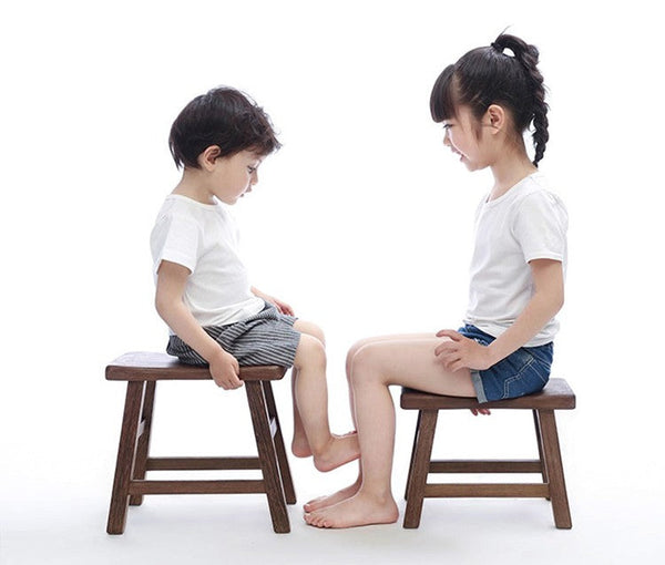 Wenge Wood Stool, Children's Wooden Stool, Shoe-changing Stool, Solid Wood low Stool, Sofa Stool, Dining Table Stool-Art Painting Canvas