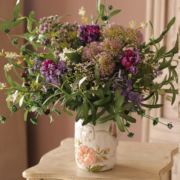 Large Bunch of Flowers for Bedroom, Faux Silk Floral Table Centerpiece, Artificial Floral for Living Room, Beautiful Flower Arrangement Ideas for Interior Design-Art Painting Canvas