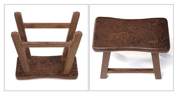 Wenge Wood Stool, Children's Wooden Stool, Shoe-changing Stool, Solid Wood low Stool, Sofa Stool, Dining Table Stool-Art Painting Canvas