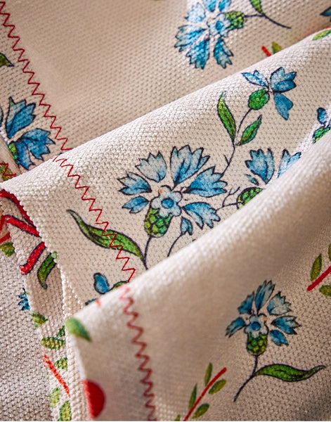 Spring Flower Table Covers for Round Table, Large Modern Rectangle Tablecloth for Dining Table, Farmhouse Table Cloth for Oval Table, Square Tablecloth for Kitchen-Art Painting Canvas