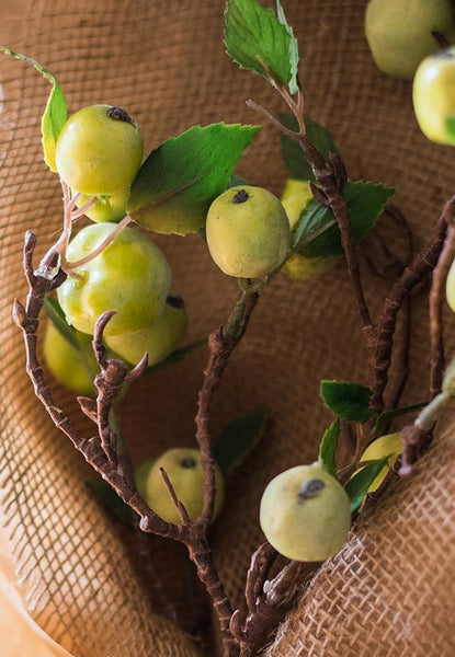 Green Apple Branch, Fruit Branch, Table Centerpiece, Beautiful Modern Flower Arrangement Ideas for Home Decoration, Simple Artificial Floral for Dining Room-Art Painting Canvas