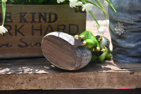 Frog Drinking Coffee Statue for Garden, Animal Statue for Garden Courtyard Ornament, Villa Outdoor Decor Gardening Ideas-Art Painting Canvas