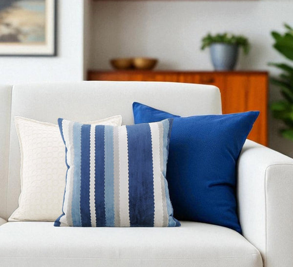 Contemporary Square Modern Throw Pillows for Couch, Large Abstract Blue Decorative Throw Pillows, Simple Throw Pillow for Interior Design, Modern Sofa Pillows