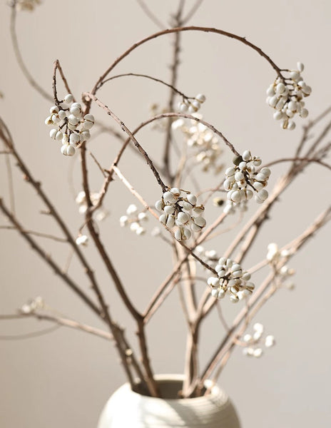 Dried Tree Twigs, Flower Arrangement, Dried Chinese Tallow Tree Twigs, Natural Decorations, Handmade Artificial Flower, Natural Dried Branches-Art Painting Canvas