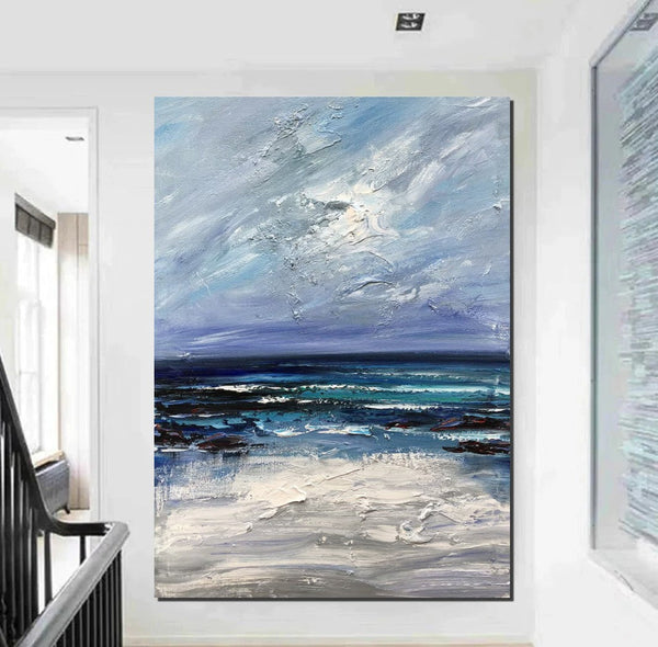 Extra Large Abstract Paintings on Canvas, Abstract Landscape Paintings for Bedroom, Hand Painted Abstract Painting, Bedroom Wall Art Ideas-Art Painting Canvas