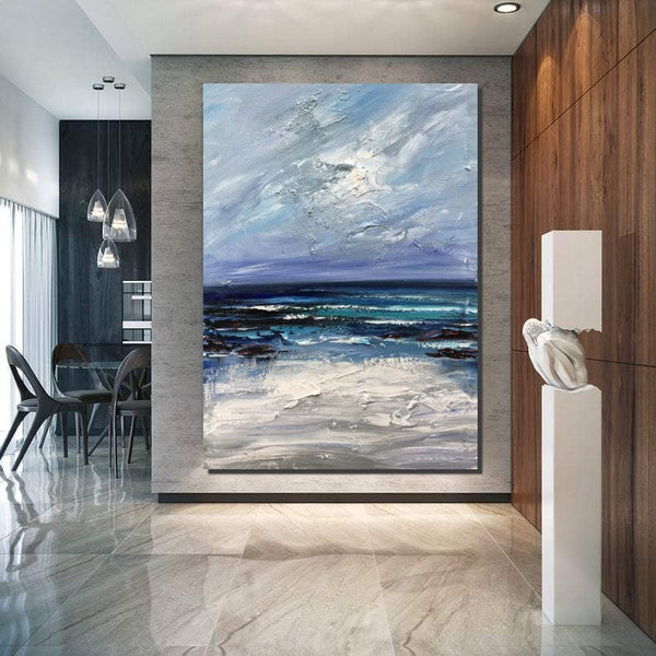 Extra Large Abstract Paintings on Canvas, Abstract Landscape Paintings for Bedroom, Hand Painted Abstract Painting, Bedroom Wall Art Ideas-Art Painting Canvas