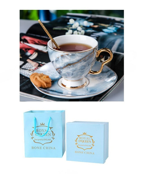 Unique Tea Cups and Saucers in Gift Box as Birthday Gift, Elegant Ceramic Coffee Cups, Beautiful British Tea Cups, Royal Bone China Porcelain Tea Cup Set-Art Painting Canvas