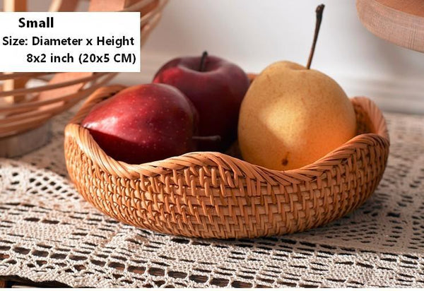 Woven Round Storage Baskets, Rattan Storage Baskets, Storage Baskets for Kitchen, Pantry Storage Baskets-Art Painting Canvas