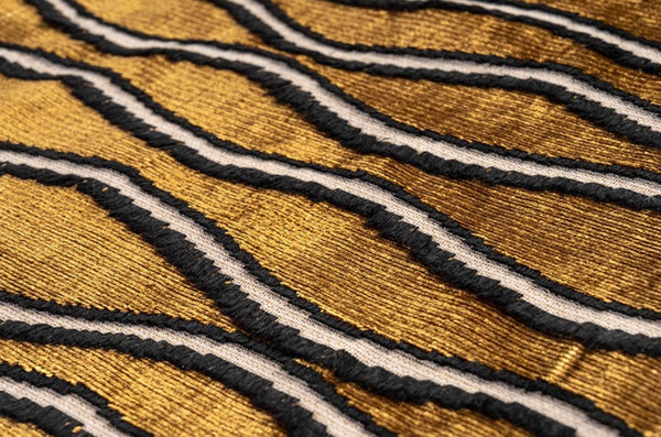 Golden Contemporary Pillows, Abstract Decorative Throw Pillows, Square Modern Throw Pillows for Couch, Large Simple Throw Pillow for Interior Design-Art Painting Canvas