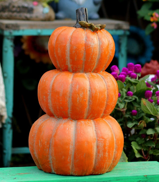 Large Thanksgiving Pumpkins for Garden Ornaments, Cute Resin Pumpkins for Garden Courtyard Ornament, Villa Outdoor Decor Gardening Ideas-Art Painting Canvas
