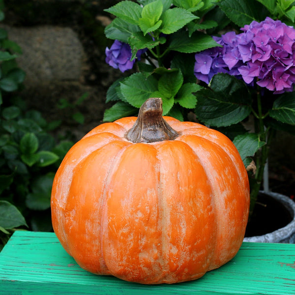Large Thanksgiving Pumpkins for Garden Ornaments, Cute Resin Pumpkins for Garden Courtyard Ornament, Villa Outdoor Decor Gardening Ideas-Art Painting Canvas
