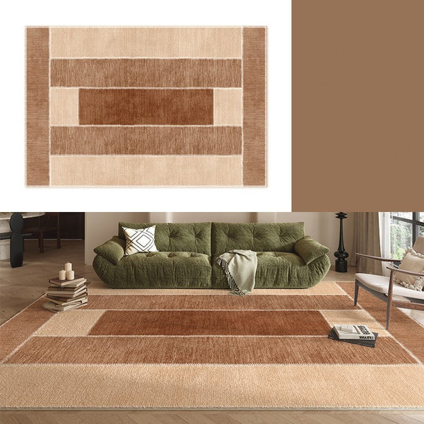 Abstract Modern Carpets for Living Room, Modern Rugs for Dining Room, Contemporary Rugs for Bedroom, Mid Century Modern Rugs Next to Bed-Art Painting Canvas