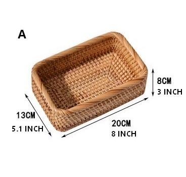Rectangular Storage Baskets, Storage Baskets for Shelves, Woven Rattan Storage Basket, Kitchen Storage Baskets, Bathroom Storage Baskets-Art Painting Canvas