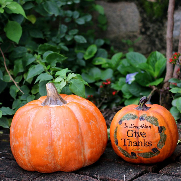 Large Thanksgiving Pumpkins for Garden Ornaments, Cute Resin Pumpkins for Garden Courtyard Ornament, Villa Outdoor Decor Gardening Ideas-Art Painting Canvas