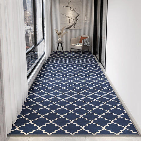 Kitchen Runner Rugs, Modern Long Hallway Runners, Entrance Hallway Runners, Long Narrow Blue Runner Rugs, Contemporary Entryway Runner Rug Ideas-Art Painting Canvas